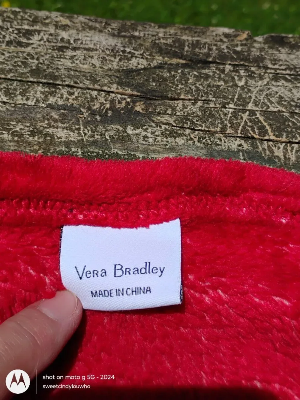 Vera Bradley red soft micro plush Christmas Cats holiday blanket 2020 w serial #